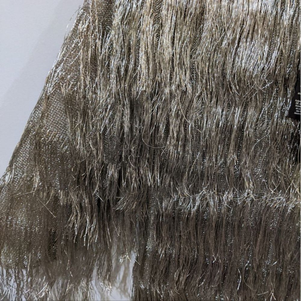 Nwt Rachel Zoe | Ballina Boat-Neck Metallic Fringe Cocktail Dress - Picture 11 of 11